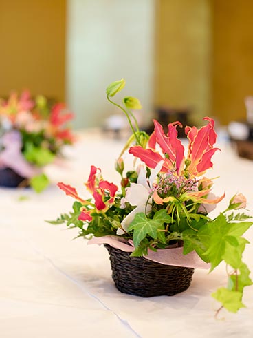 結婚式 テーブル装花
